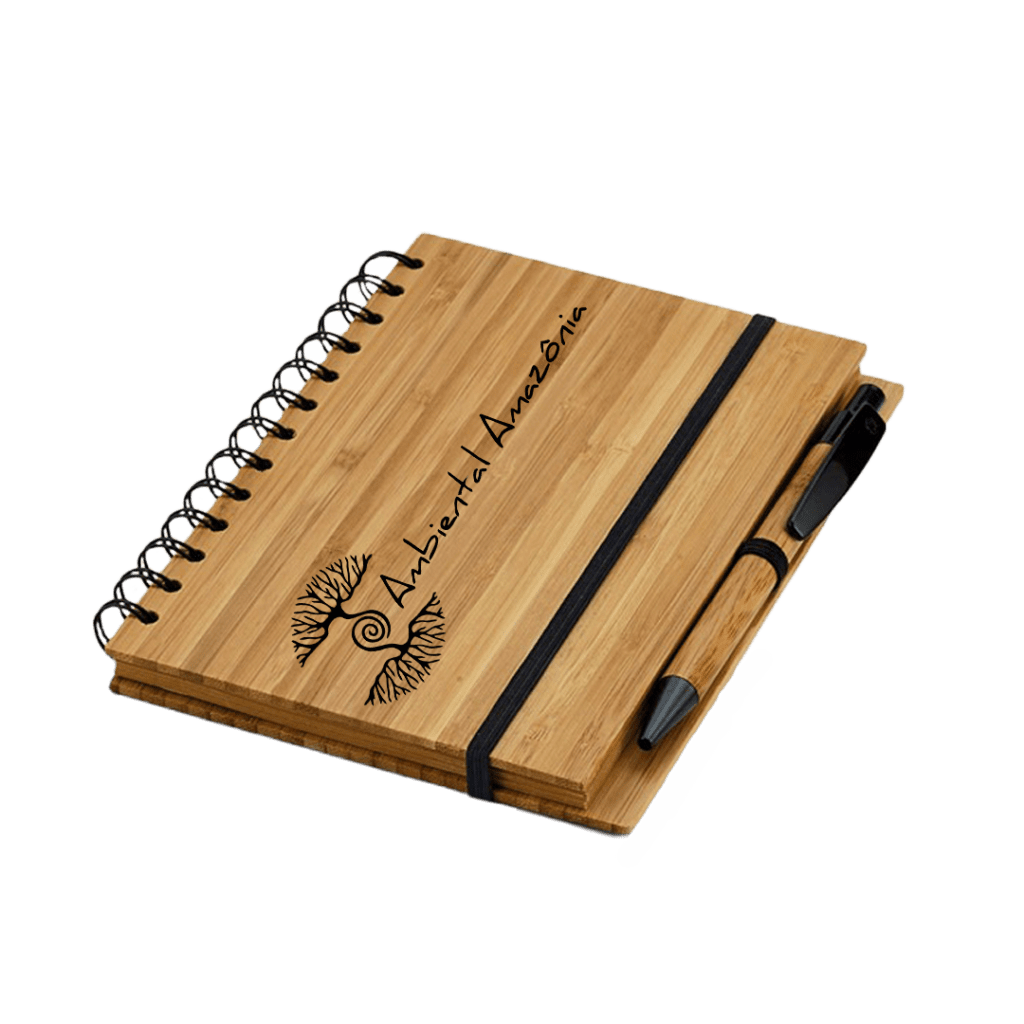 Caderno De Bambu Personalizado Ambiental Amazonia