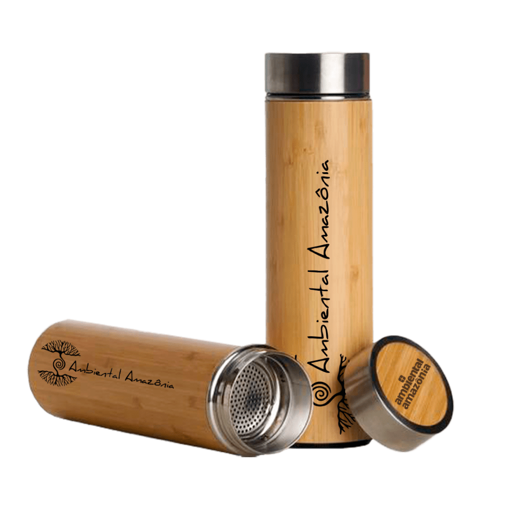 Garrafa Térmica de Bambu Personalizada